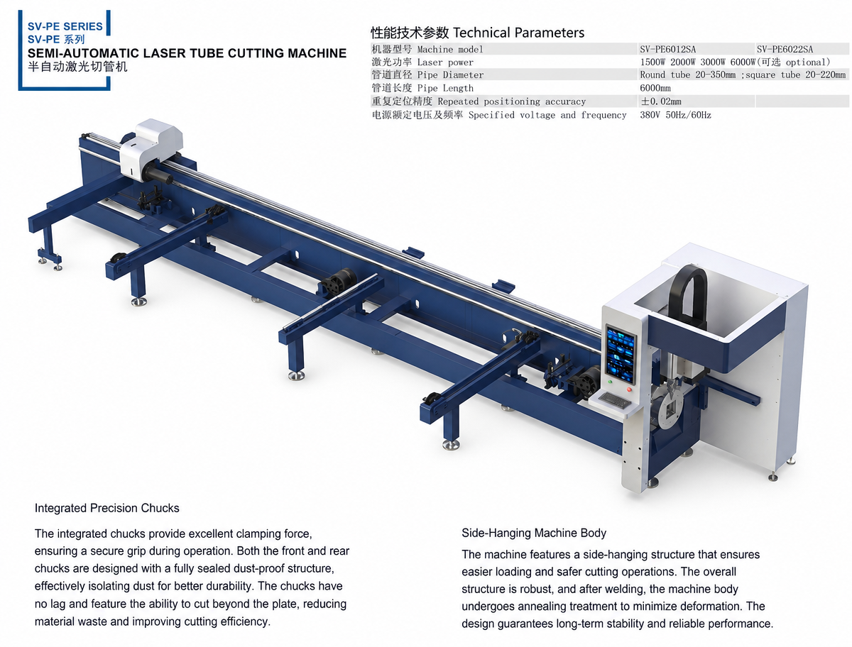 SV-PESA Semi-Automatic Tube Cutter